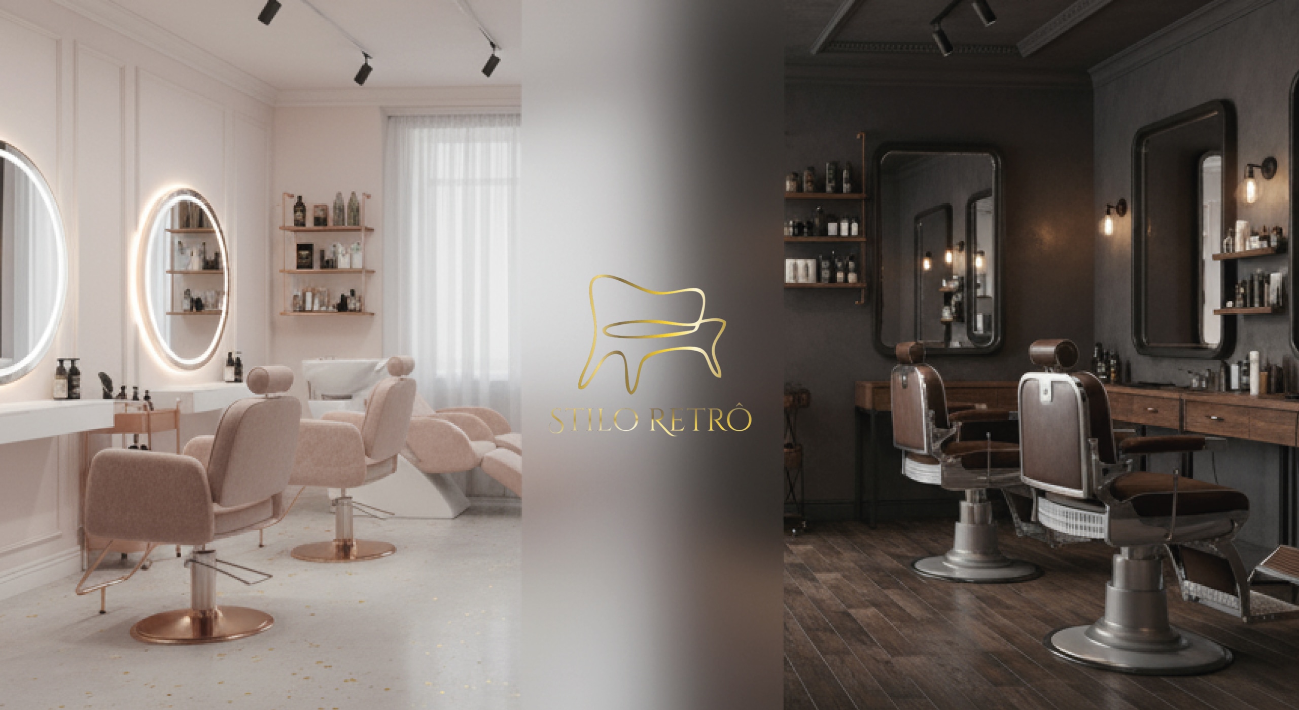 Salão Moderno Stilo Retrô - Ambiente Claro e Sofisticado